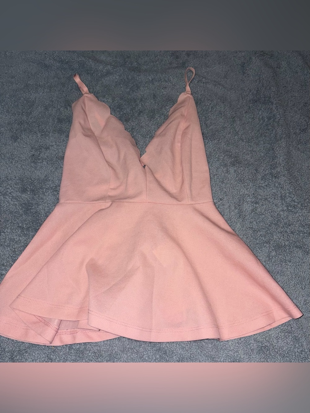 Pink Scallop V-Neck shirt